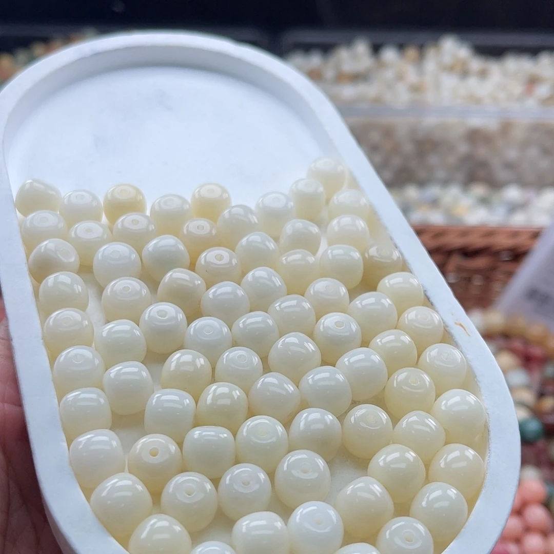 白玉菩提吊坠Q/10mm/100+20颗