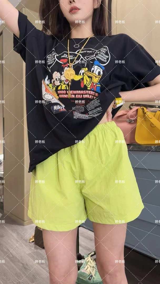 『婷老板』新款、净版简约百搭两色短裤777-4