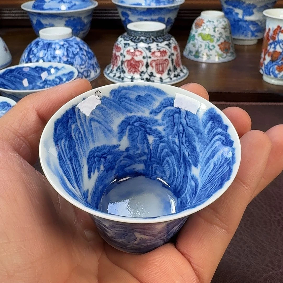 瓷片西****n当代景德镇陶瓷手绘茶具