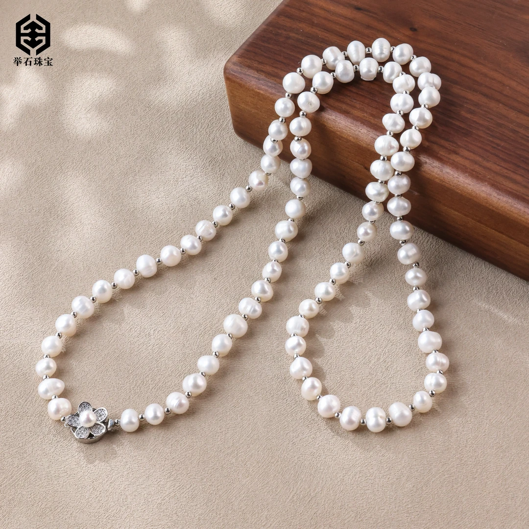 【举石珠宝】T0112-77-21珍珠项链（一件/约7mm+）M