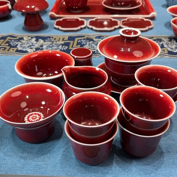 涅***n景德镇陶瓷盖碗套组