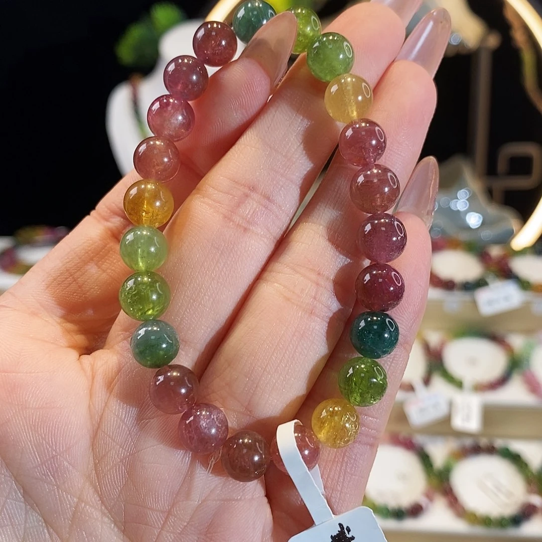 碧玺手链未镶嵌G2063单圈颜色微差