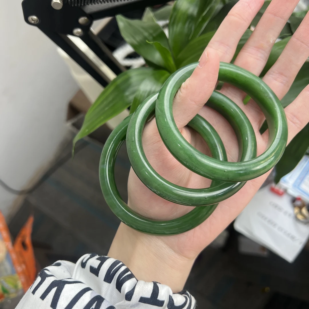 天然和田玉俄罗斯碧玉手镯拍一发一多样性发货