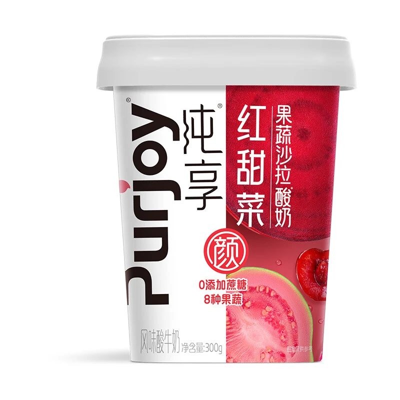 君乐宝纯享红甜菜果蔬沙拉酸奶300g/杯