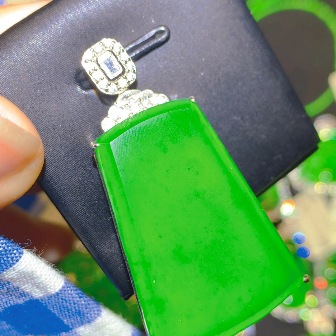 翡翠银S925镶嵌颈饰