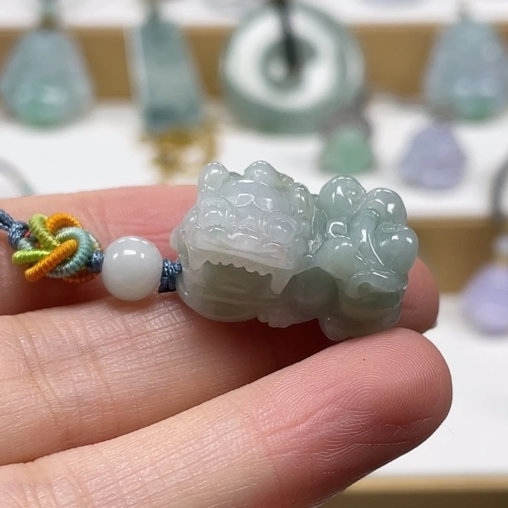 翡翠未镶嵌颈饰天然翡翠貔貅吊坠6号