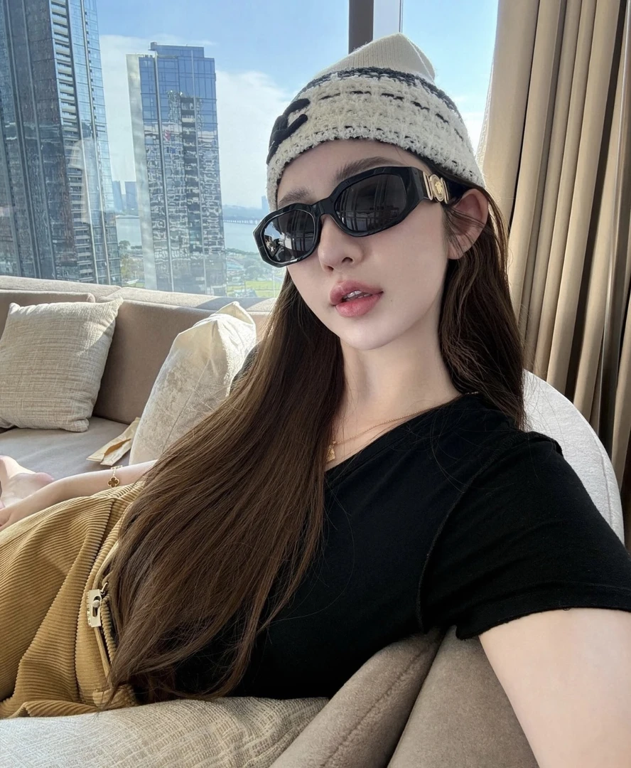 洋气百搭显脸小防紫外线高级感气质太阳镜平光镜