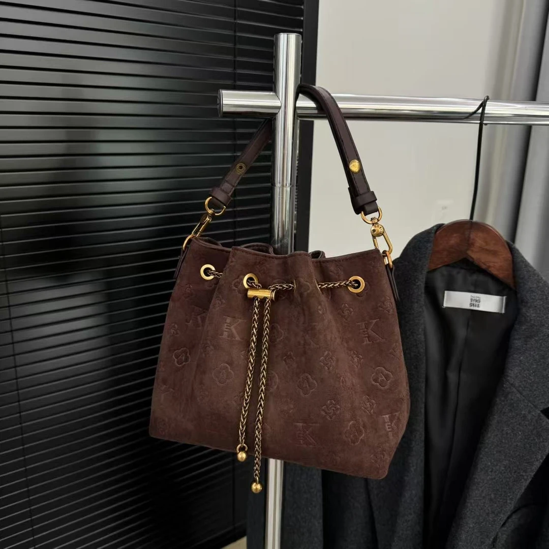 氛围感百搭秋冬复古女包麂皮绒女包大福袋包包【1271-1】