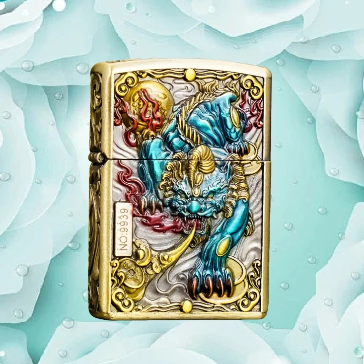 ZORRO佐罗珐琅彩貔貅防风煤油打火机送男士无油D