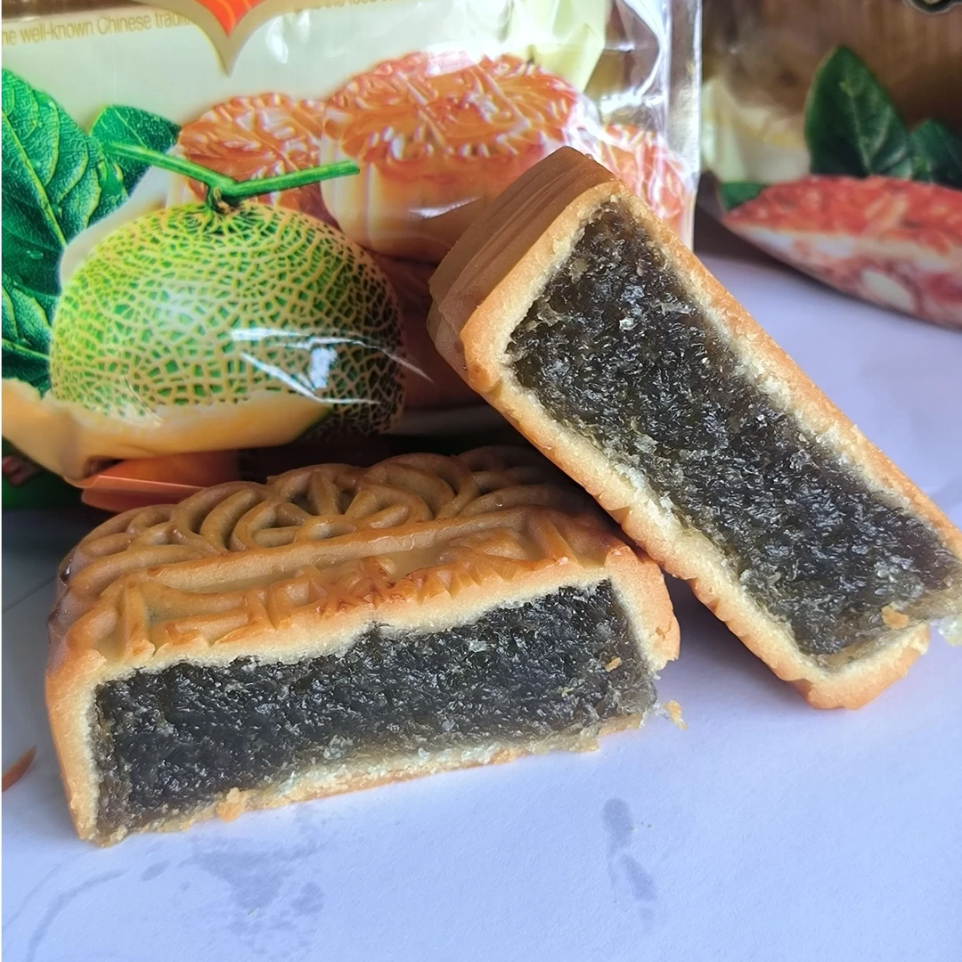 【老式纸筒广式月饼】白莲蓉月饼红豆沙月饼哈密瓜月饼蛋黄莲蓉月饼