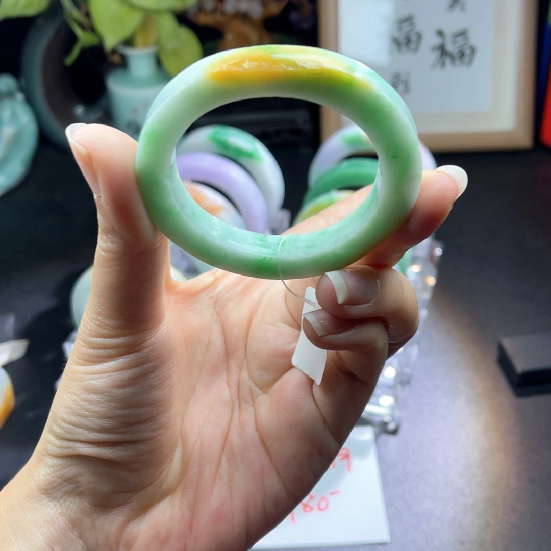 未镶嵌天然翡翠手镯定制定制翡翠