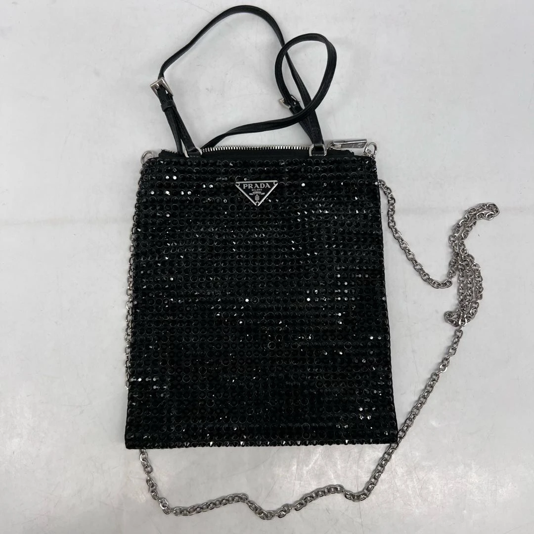 95新 Prada/普拉达 普拉达水钻包 10722