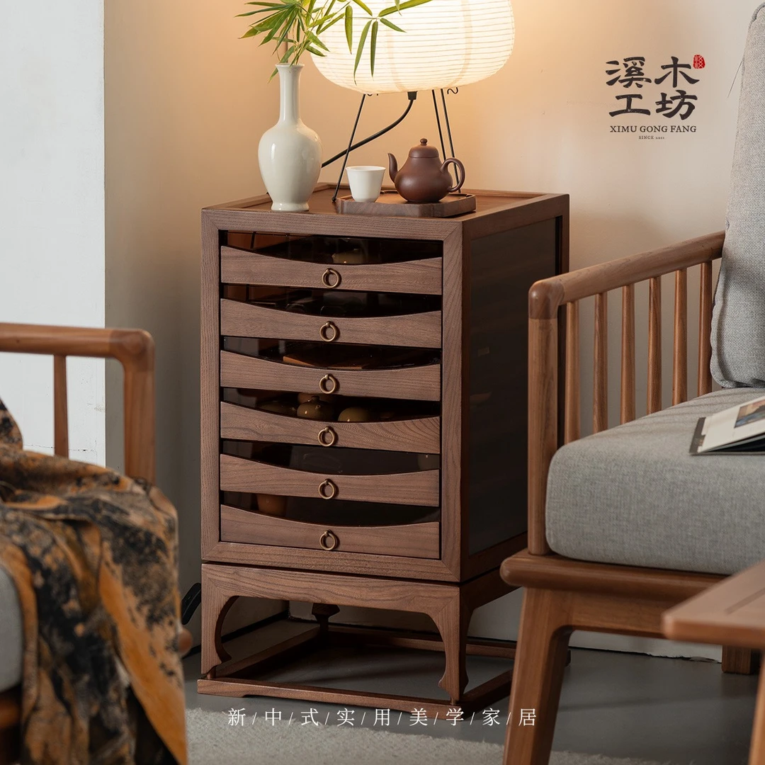 【年中大促】新中式斗柜实木家用牙科柜禅意抽屉收纳储物柜子