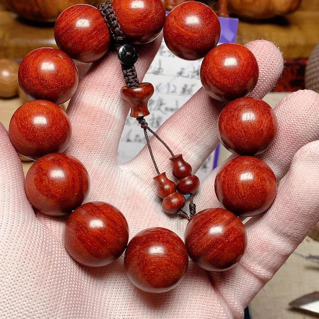 小叶紫檀手串/手链?*爺20 12 颗顶泥  满星