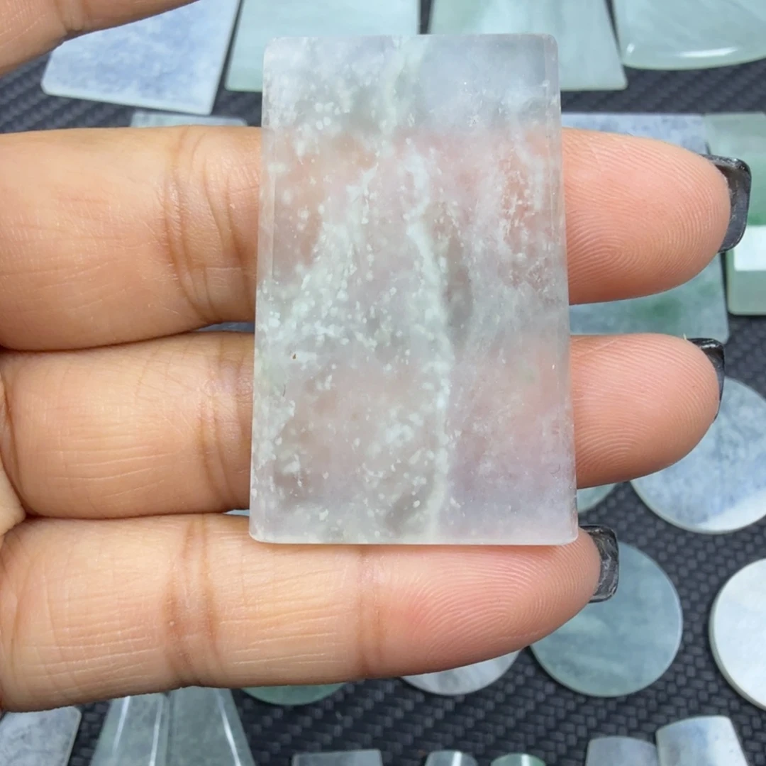 翡翠颈饰未镶嵌天然缅甸a货翡翠