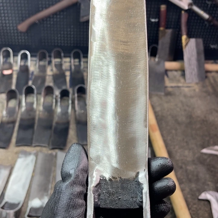 山***外龙泉手工制作工艺锄头