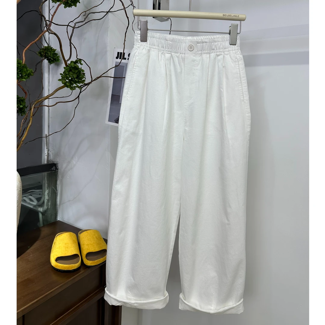 贝姐同款【九分奶奶裤】夏季新款~松紧腰宽松九分奶奶裤休闲裤8522