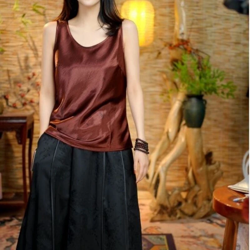 【骑袍锦华背心】新中式国风款  上衣无袖背心 夏天新品上衣