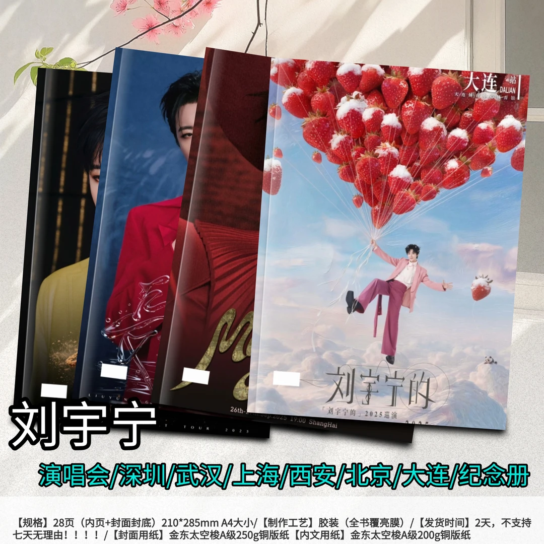 刘宇宁大连北京西安深圳武汉上海演唱会纪念册，48小时内发货
