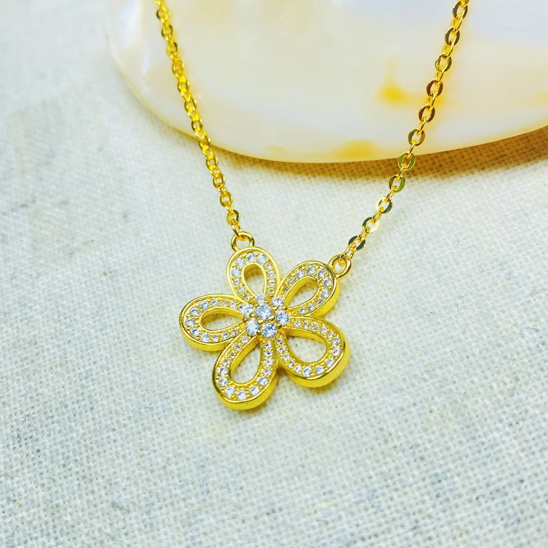 项链 K04112经典黄色花一体项链多样性发货47788