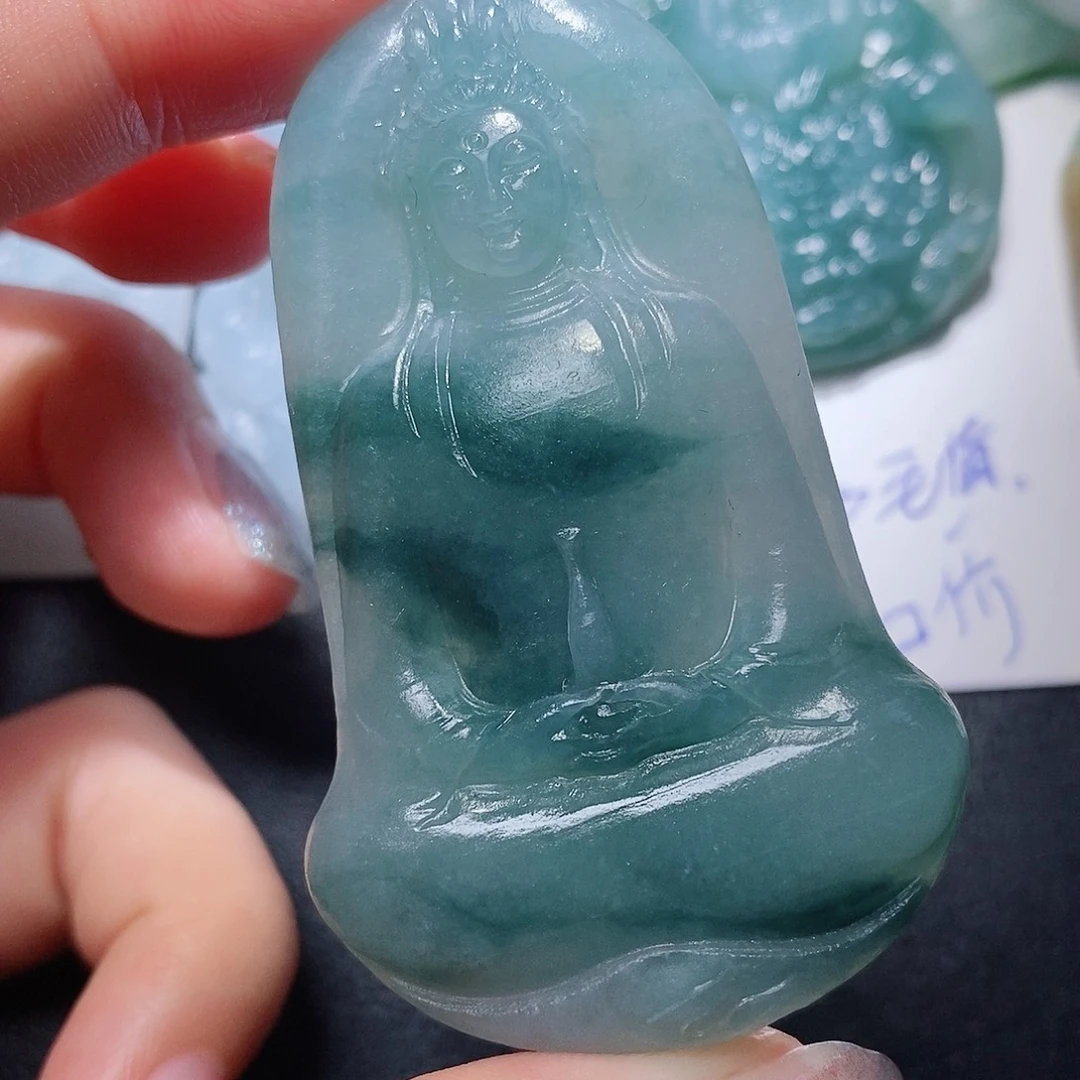 定制翡翠未镶嵌毛货付款后联系客服确认抛光