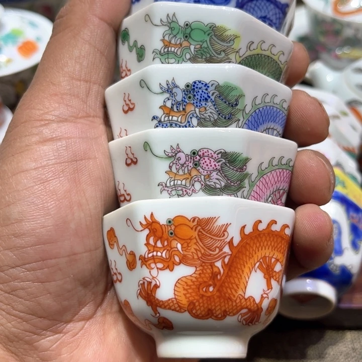 纯手绘精品盖碗杯