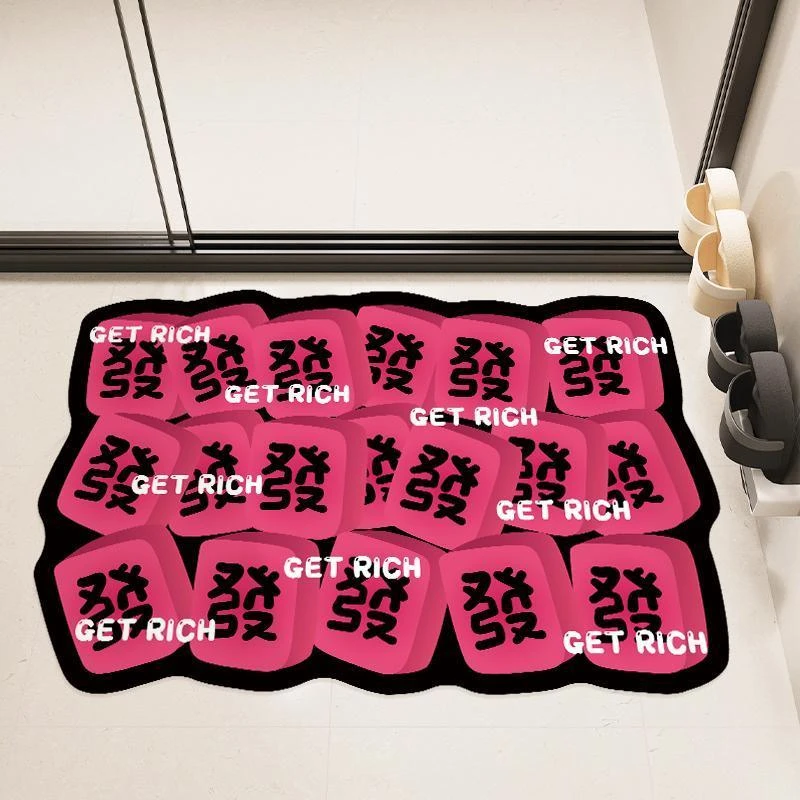 厕所门垫家用浴室国朝脚垫子吸水卫生间软硅藻泥防滑异形发财地毯