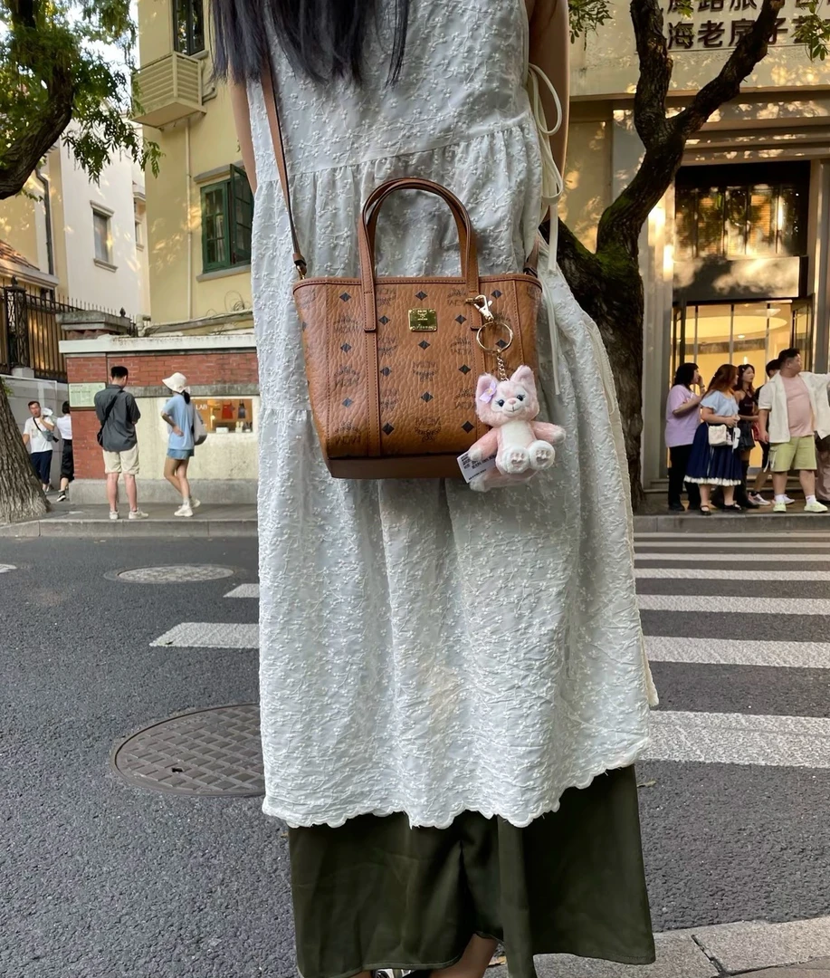 经典老花菜篮子 人造革 托特Tote斜挎购物袋单肩包迷你 女款