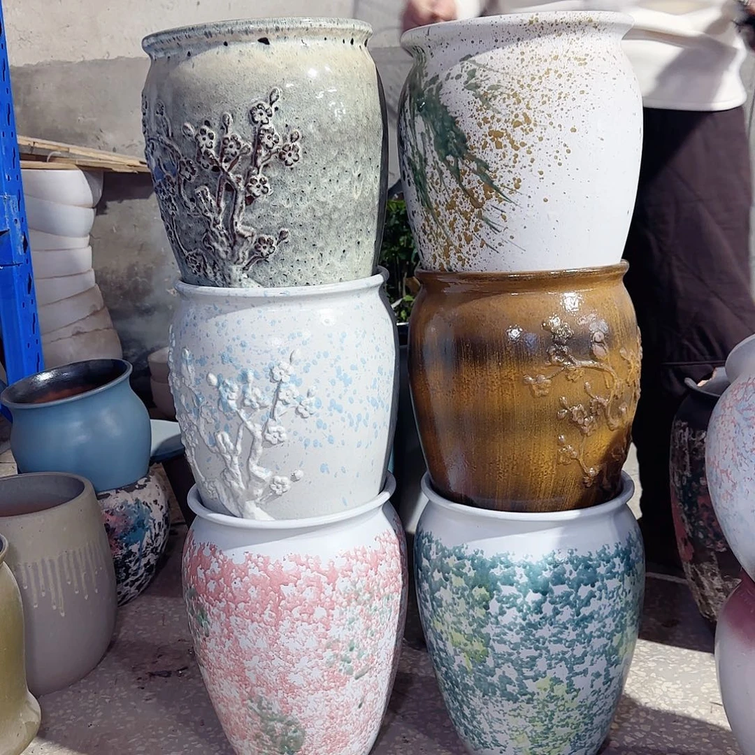 紫砂花盆高35口25