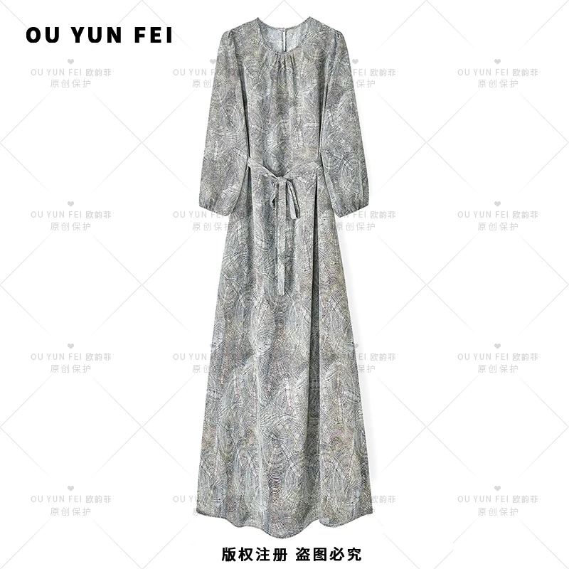 女装连衣裙夏季新款气质高级感穿搭时尚显瘦显白轻奢长裙F1898