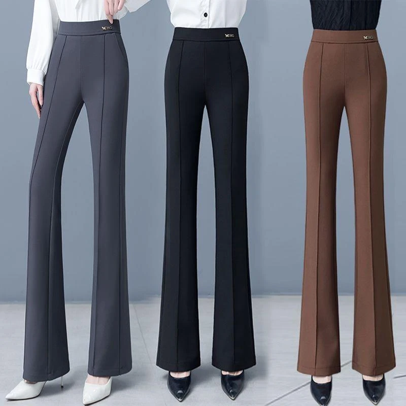 微喇阔腿裤女2025春夏新款垂感裤子春季休闲裤宽松显瘦女士喇叭裤