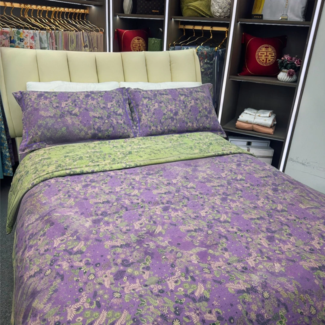 轻奢欧式双层纱新疆棉夏被四件套--柔情之境