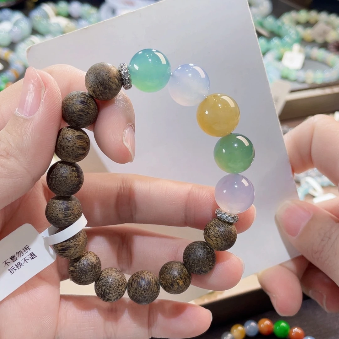 未镶嵌手链翡翠老坑料多宝珠