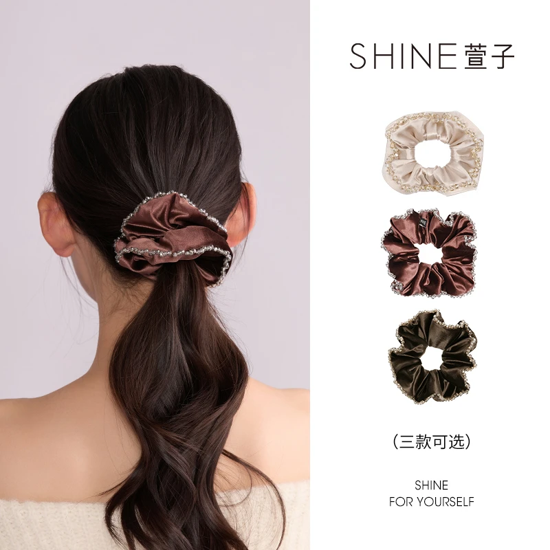 SHINE萱子气质多色大肠发圈 秋冬氛围感显发量通勤百搭发饰