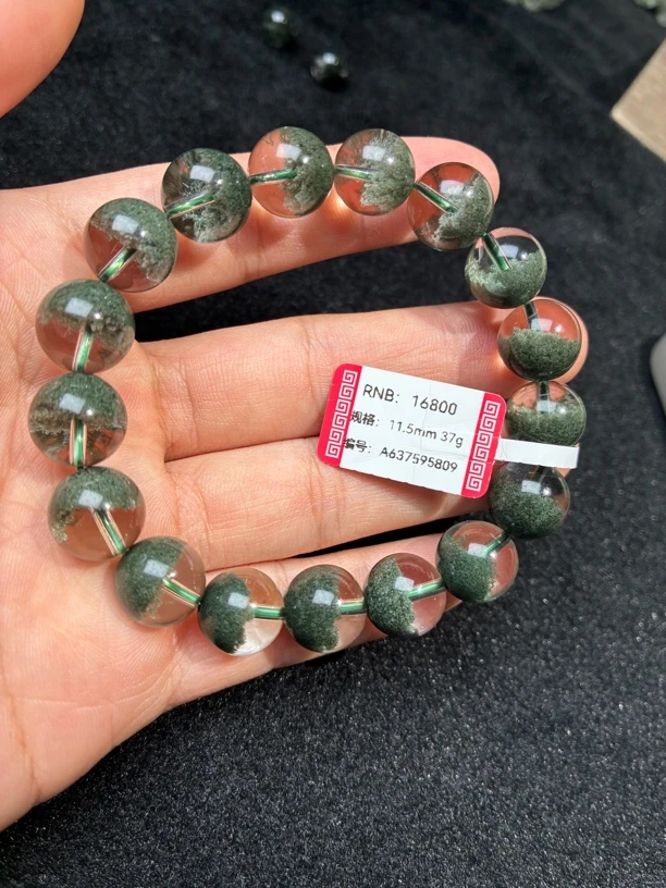 天然绿幽灵聚宝盆 水晶