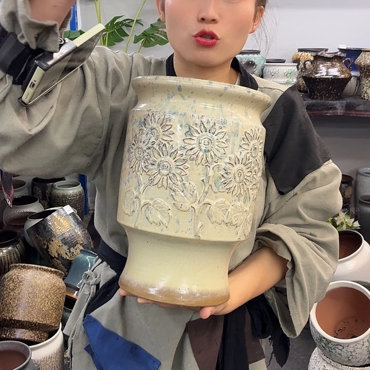 20×30 -粗陶花盆有孔-买买买