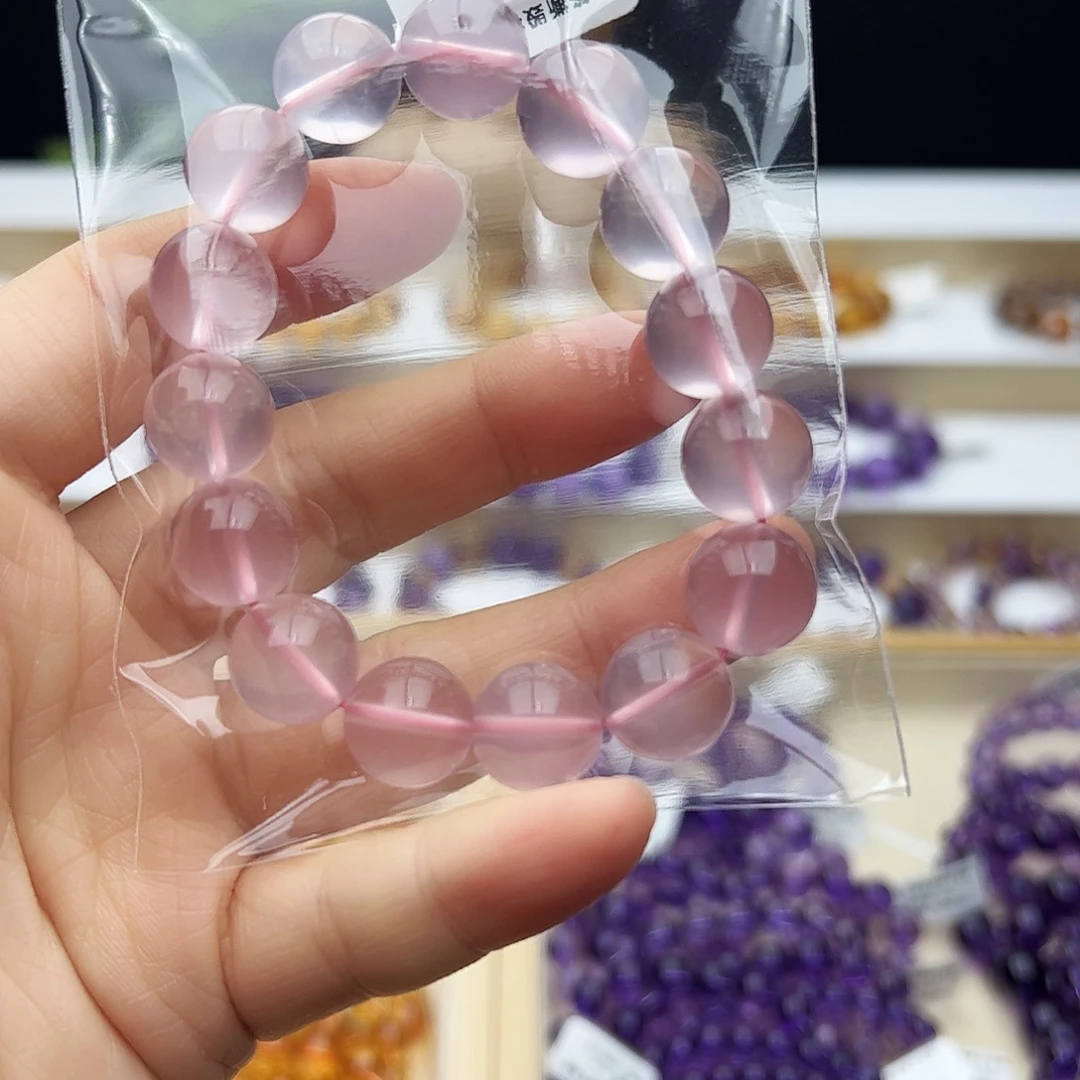 C***3水晶未镶嵌手链粉晶