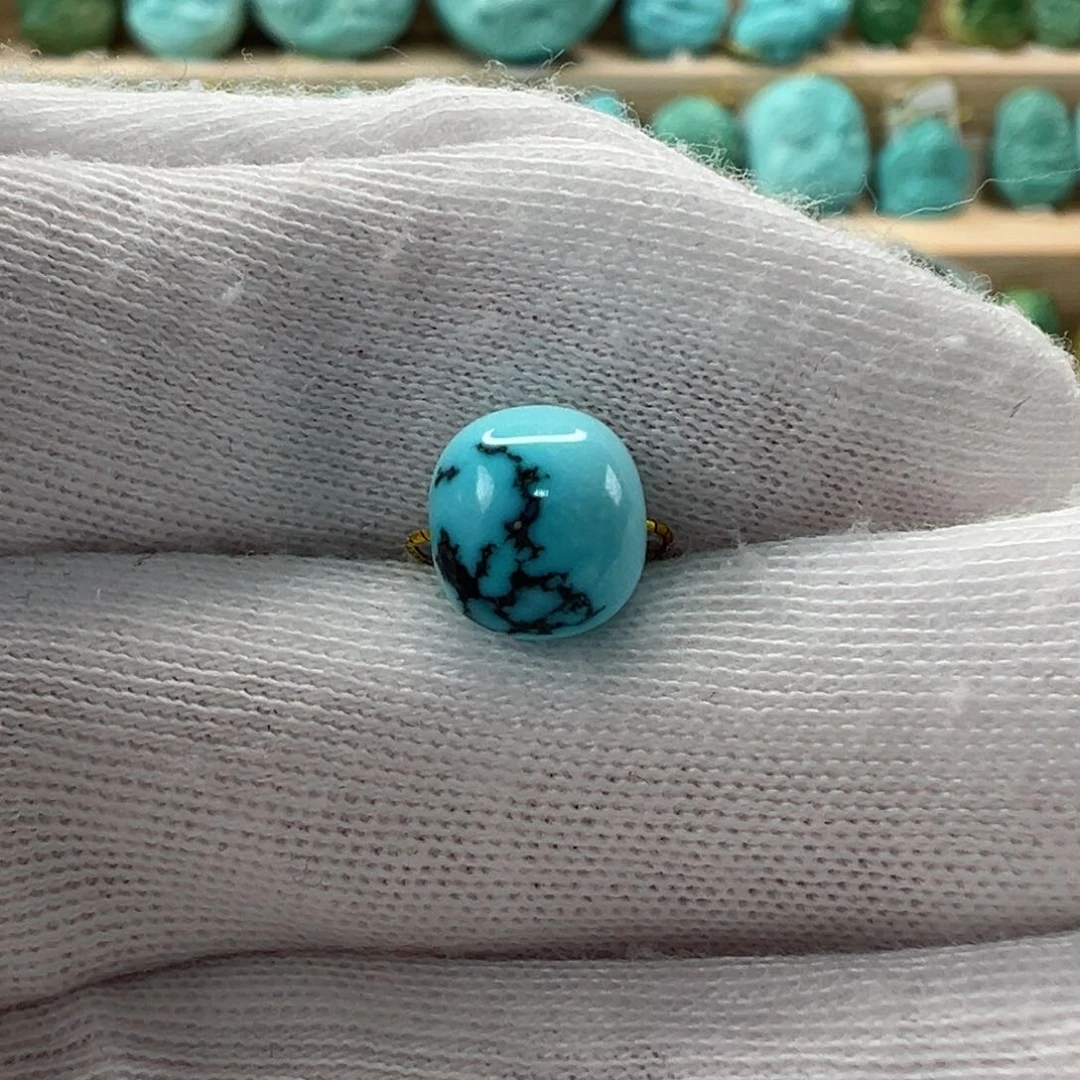 未镶嵌绿松石老型珠8x7.3mm