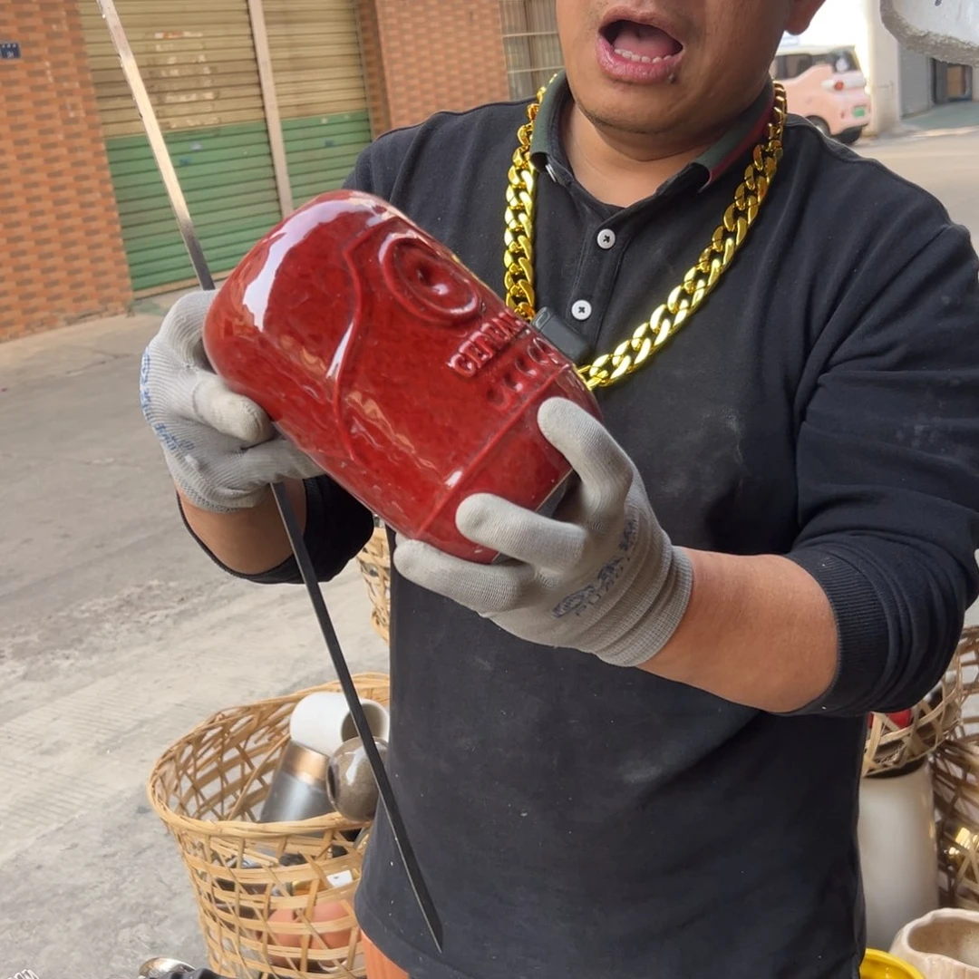 摆件54 号高中低温陶瓷工艺瓶（部分微瑕）