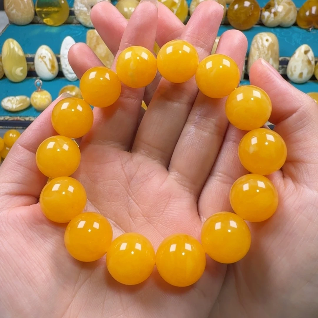 未镶嵌琥珀手链蜜蜡