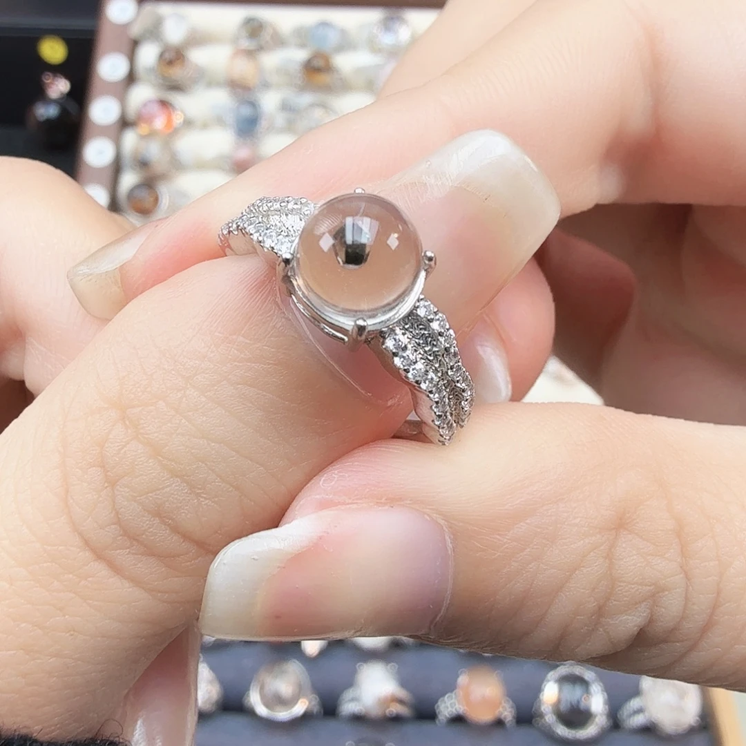 陈***意水晶戒指银S925镶嵌