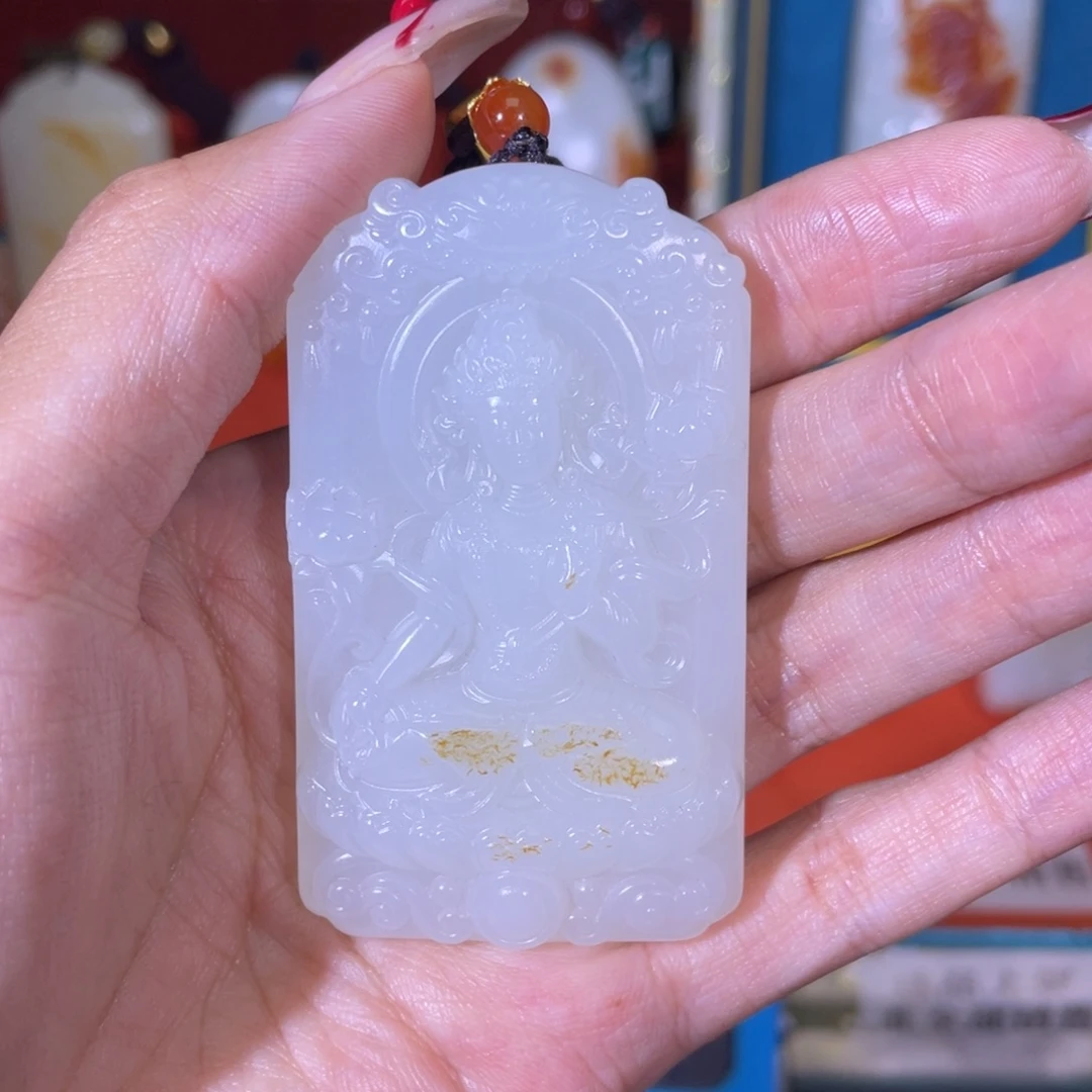 无***。和田玉未镶嵌挂件