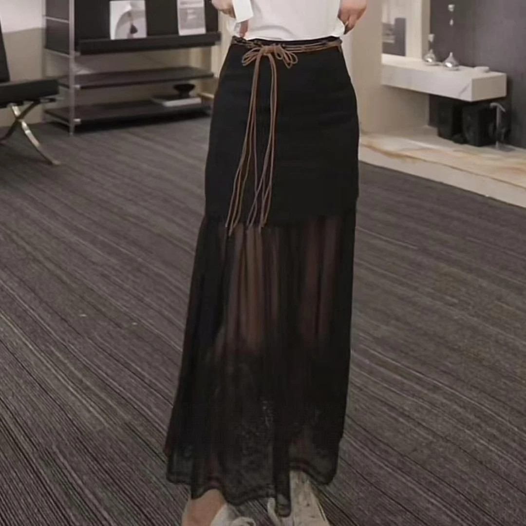 HUANG  VINI2025夏季新款休闲气质半身裙半裙L4704