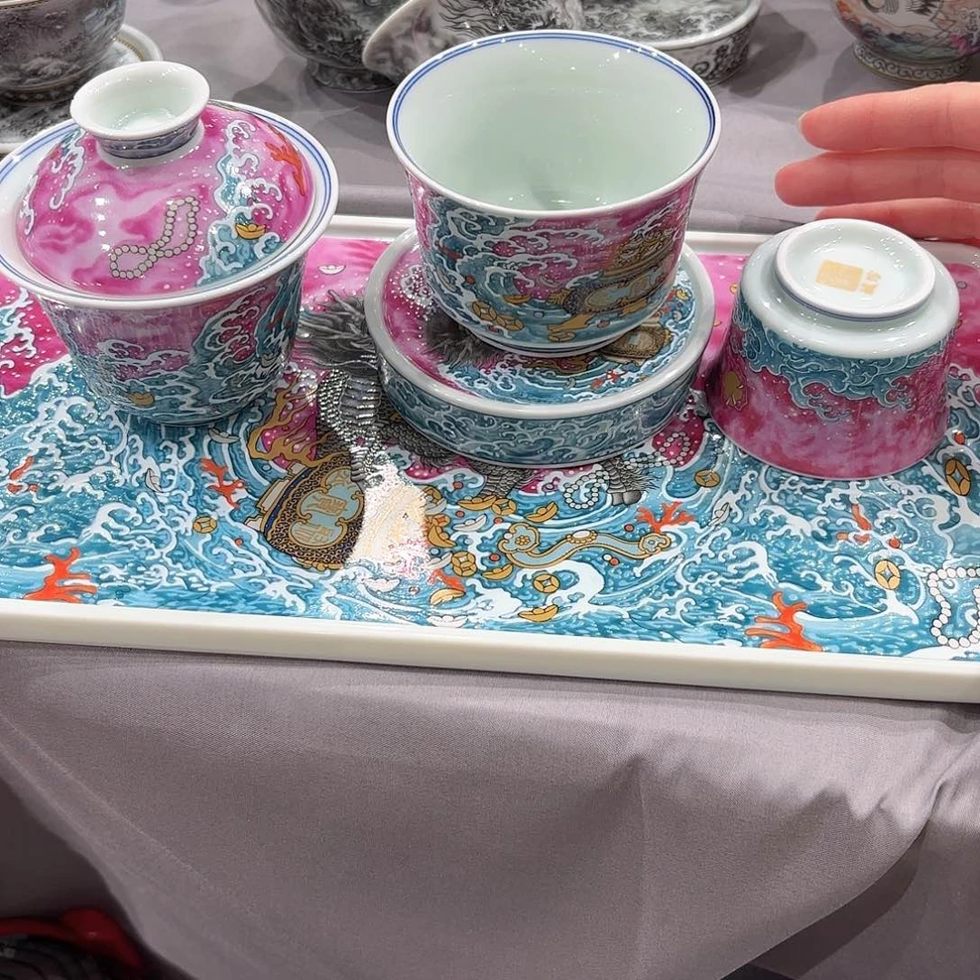 蒸***锅瓷片景德镇瓷器精品陈列