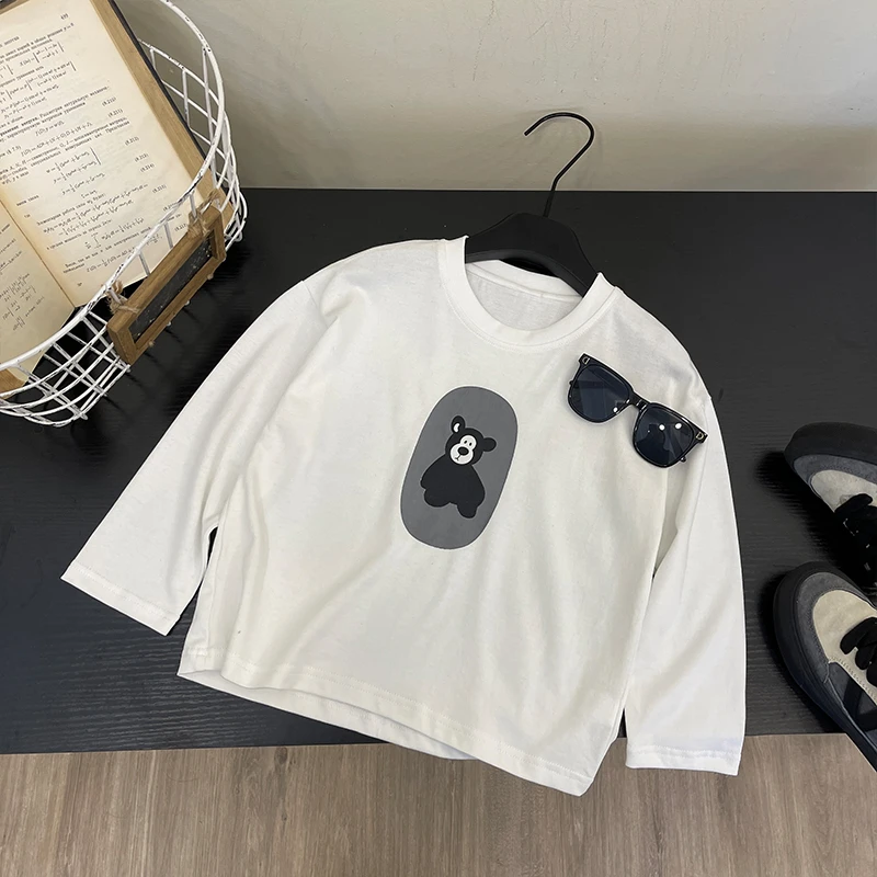 现货【文文妈】春秋装儿童韩版时尚卡通印花长袖T恤ZY3002-XX2