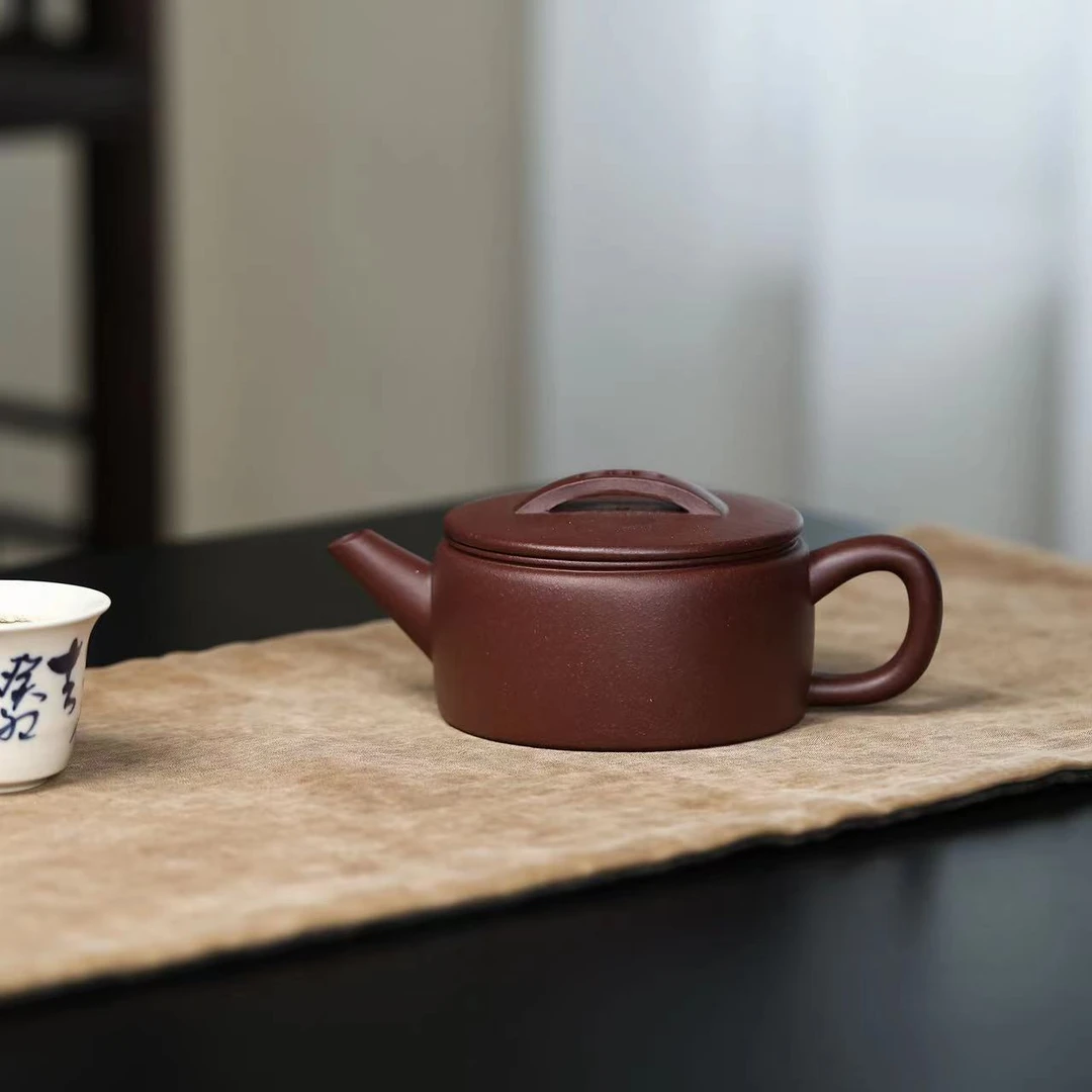 WWW 老紫泥【汉瓦170CC】宜兴黄龙山原矿紫泥汉瓦