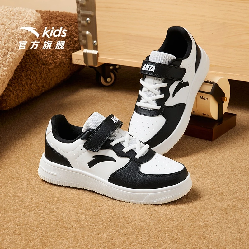 安踏儿童2025板鞋透气舒适防滑耐磨青少年运动休闲多巴胺百搭板鞋