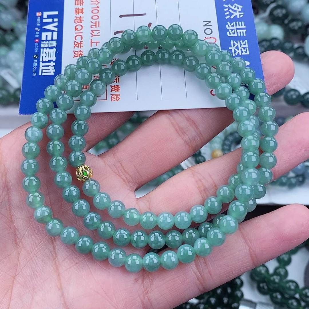 翡翠毛衣链未镶嵌