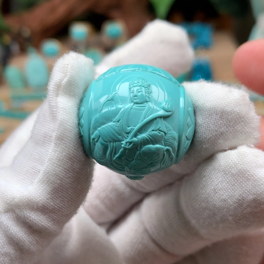 绿松石26华严三圣未镶嵌