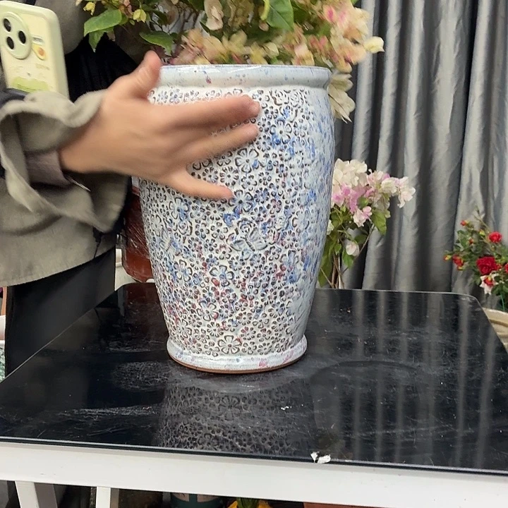19×30 -粗陶花盆有孔-买买买